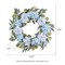Set of 2 24"D Blue Peony & Hydrangea Floral Wreath Includes a Complimentary Black Metal Wreath Hanger